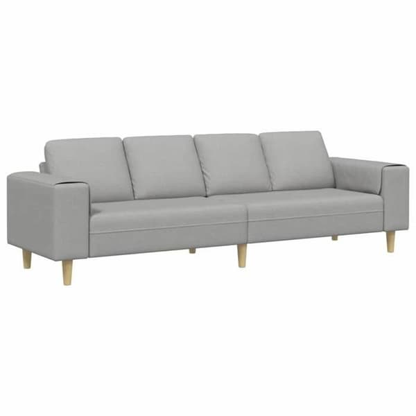Soffa - MAISON EXCLUSIVE - Maison Exclusive - Grå moln - 250 x 77 x 76 cm - Andningsbart polyesteröverdrag Molngrå