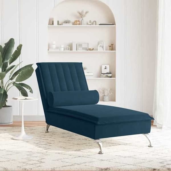 Maison Exclusive - Massage liggestol med blå velourpude