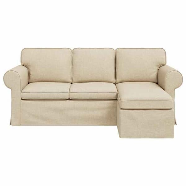Maison Exclusive - Soffa Creme 195 x 138 x 80 cm tyg