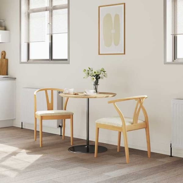 Maison Exclusive - Spisestol 2 stk Massivt Gummitræ Ej specificerat