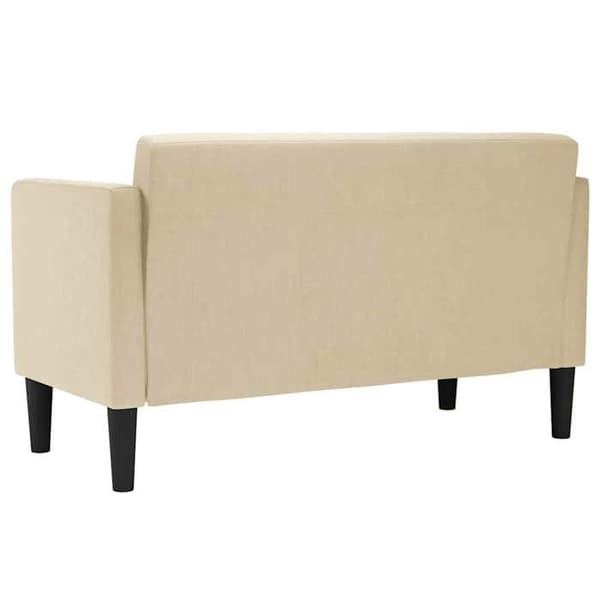 Maison Exclusive - Soffa två platser crème 111 cm i tyg grädde