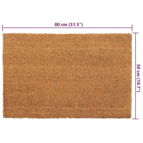 Luonnollinen ovimatto 50x80 cm tuftattu kookoskuitu0 [cm] Ruskea