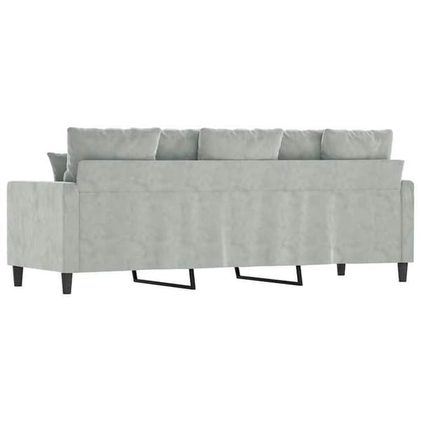 Maison Exclusive - 3-paikkainen vaaleanharmaa sohva 180 cm samettia