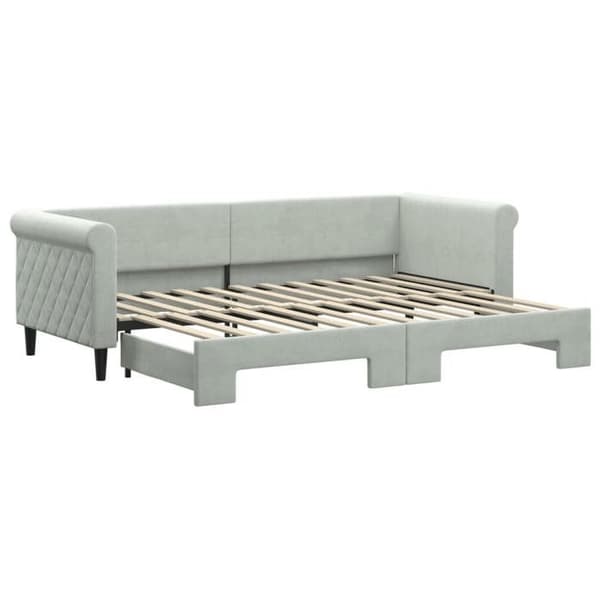 Maison Exclusive - Sovesofa med udtræk uden madras lys grå 80x200 cm