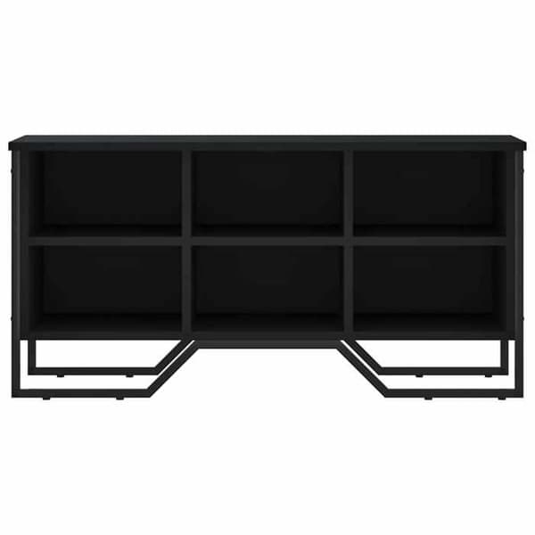 Maison Exclusive - Skoskab sort 90x38x45,5 cm ingeniørtræ