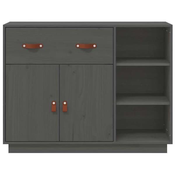 Maison Exclusive - Buffet Grå 98,5x40x75 cm Massivt fyrretræ Grå