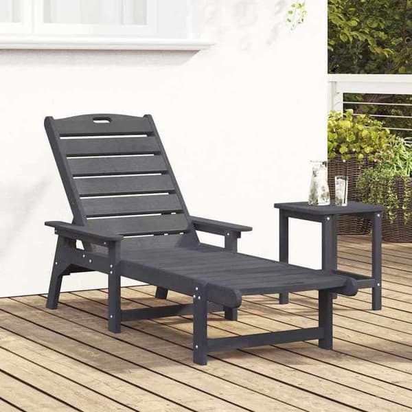 Maison Exclusive - Vaaleanharmaa HDPE -aurinkotuoli