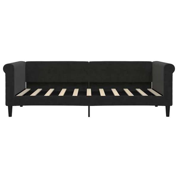 Maison Exclusive - Sengebund uden madras sort 90x190 cm fløjl