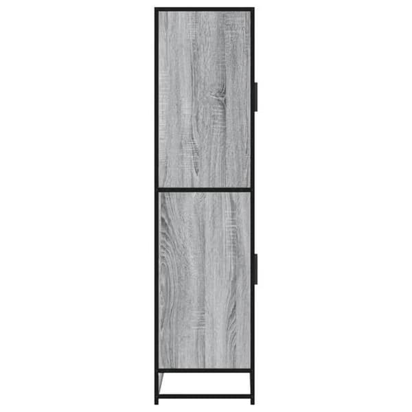 Maison Exclusive - Buffé hög sonoma grå 68x35x139 cm ingenjörsträ