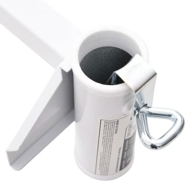 Maison Exclusive - Parasolfod til balkon hvid 38 mm stål