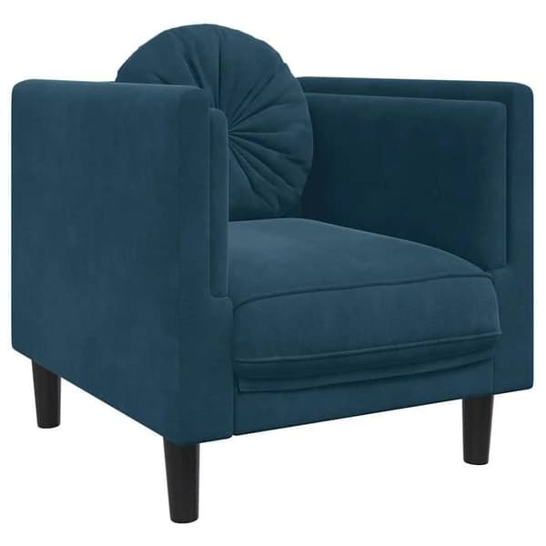 Maison Exclusive - Sæt af 3 sofaer med blå velourpuder
