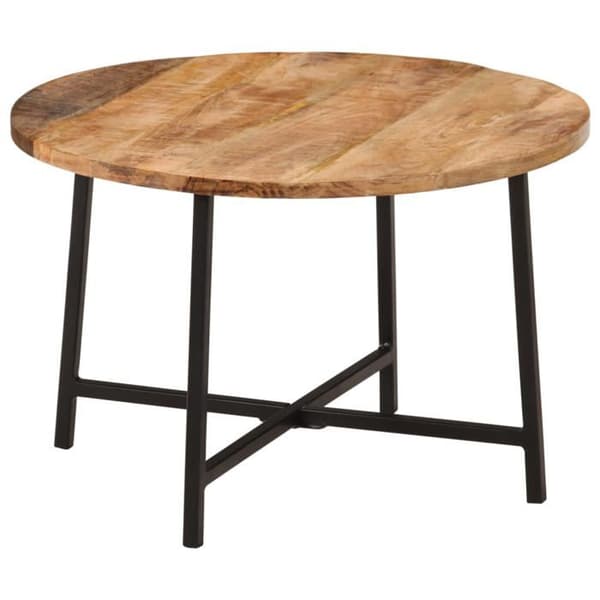 Maison Exclusive - Soffbord 54x54x35 cm av solid mangoträ och järn
