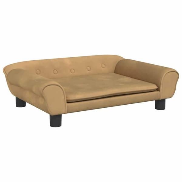 Maison Exclusive - Hundsäng brun 70x48x22 cm sammet kastanj