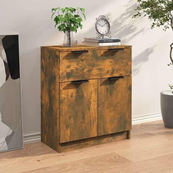 Maison Exclusive - Buffé Ek rökig 60x30x70 cm Ingenjörsträ