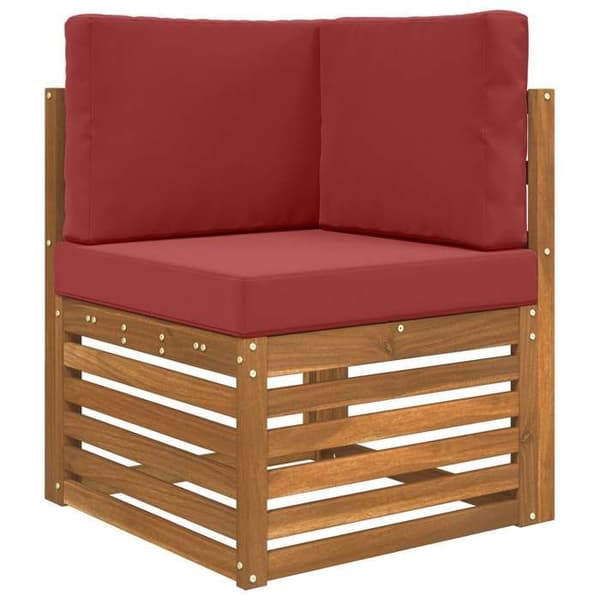 Utomhus kudde - EXKLUSIV HEM - 60 x 60 cm - Polyester - Bordeaux - Skumfylld Bordeaux