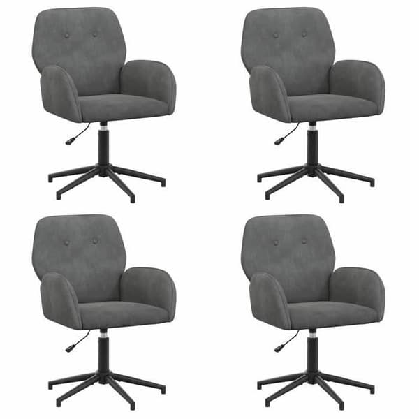 Maison Exclusive - Drejeborde 4 stk 54 x 55 x 90 cm Mørkegrå Mörkgrå