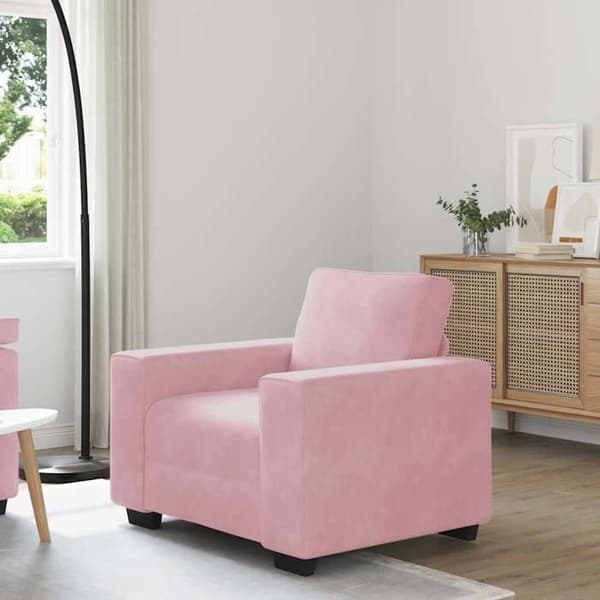 Maison Exclusive - Sofa stol rosa 100x77x82 cm velour