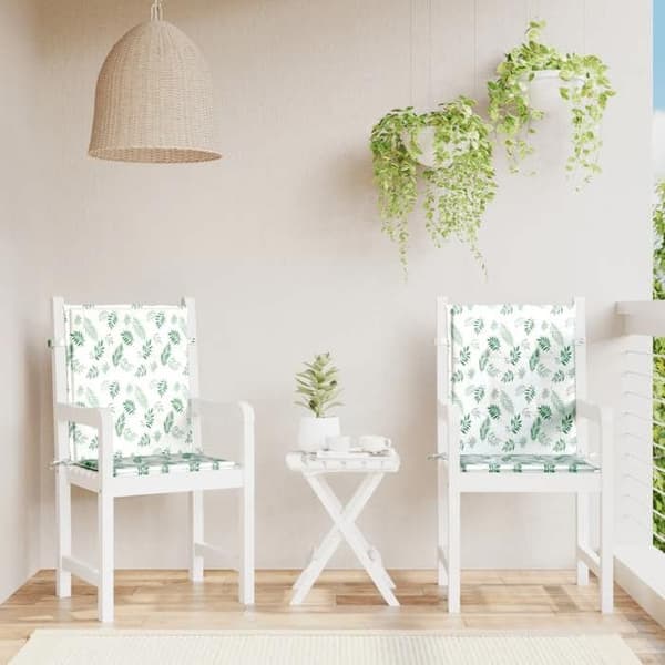 Maison Exclusive - Kuddar för ryggstöd 2 st Oxfordtyg Vit och grön