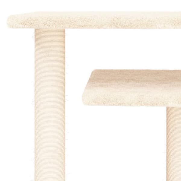 Maison Exclusive - Kattträd med plattformar i kräm 62,5 cm Grädde