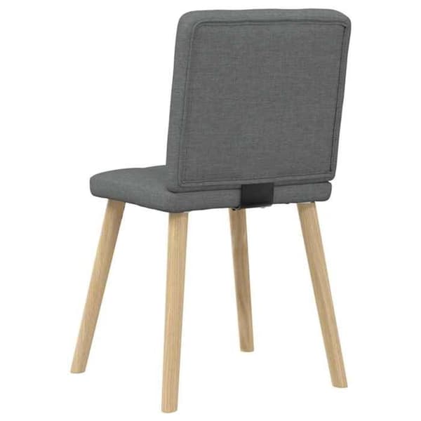 Maison Exclusive - 4 tummanharmaata kangasruokatuolin setti Mörkgrå