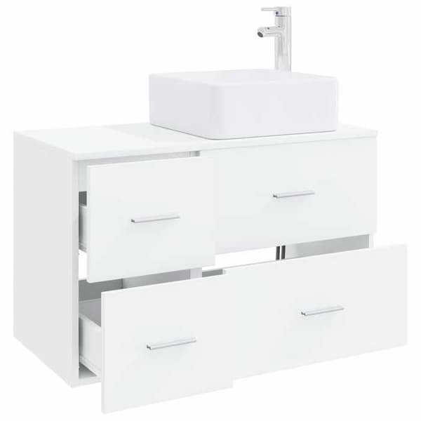 Maison Exclusive - Badmöbelset 2 delar Vit