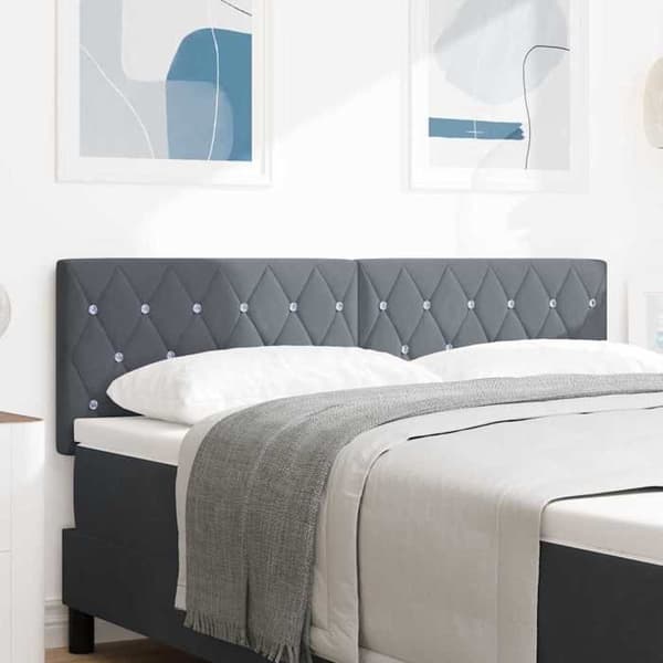 Maison Exclusive - Mörkgrå sänggavel 144 cm Sammet