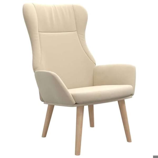 Maison Exclusive - Avkopplingsstol Creme Tyg Grädde