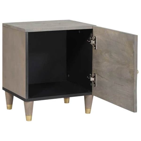 Maison Exclusive - Sängbord med dörr 2 st Grå 40 x 33 x 46 cm Grå