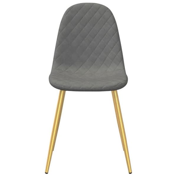 Maison Exclusive - Matstolar set om 6 ljusgrå sammet
