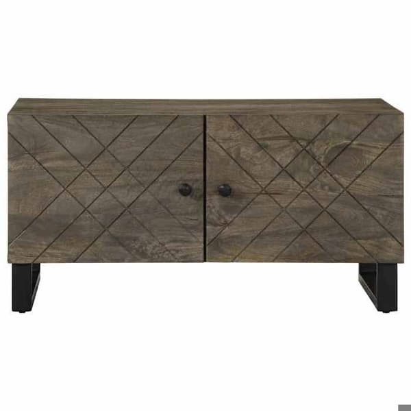 Maison Exclusive - Musta sohvapöytä 80x50x40 cm mangopuusta