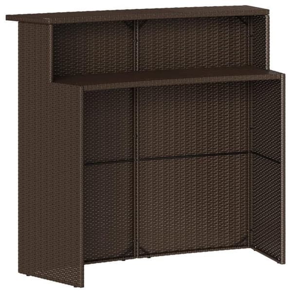 Maison Exclusive - Trädgårdsbarset med kuddar 5 delar brun polyrotting