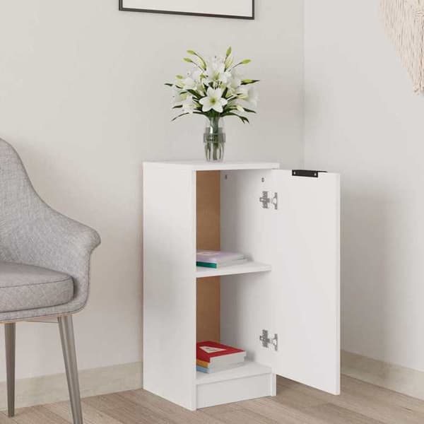 Maison Exclusive - Hvid Buffet 30x30x70 cm Ingeniørtræ Vit