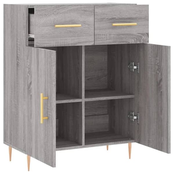 Maison Exclusive - Buffé Sonoma Grå 69,5x34x90 cm Ingenjörsträ sonoma grå