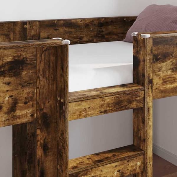 Maison Exclusive - Våningssäng för Barn Rökt Ek 100 x 200 cm