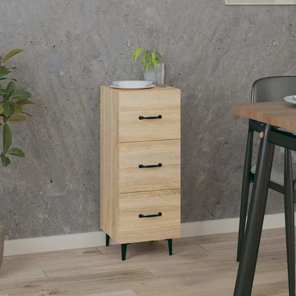 Maison Exclusive - Buffé Ek sonoma 34,5x34x90 cm Ingenjörsträ