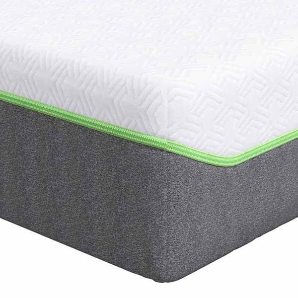 Maison Exclusive - Vit och Grå Madrass 140 x 190 cm Jacquardtyg