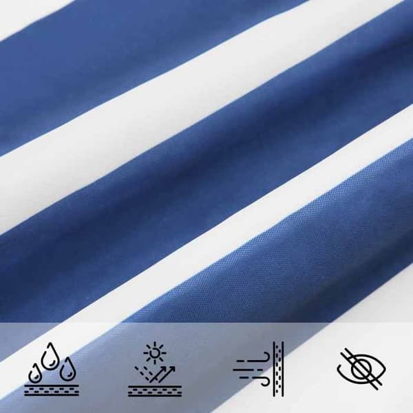 Maison Exclusive - Blå och Vit Skuggtält 5 x 8 m 100 % polyester Oxford