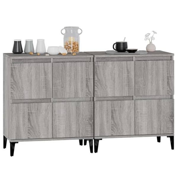 Maison Exclusive - Buffeter 2 stk sonoma grå 60x35x70 cm ingeniørtræ