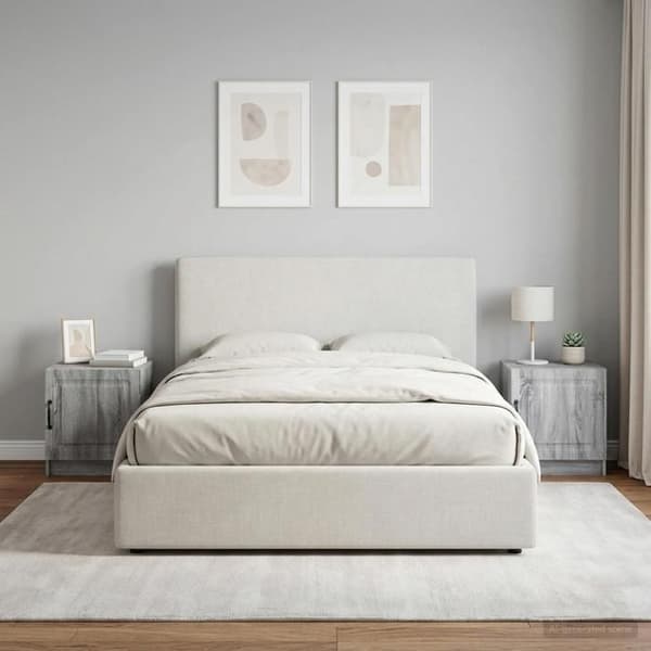 Maison Exclusive - Sängbord 2 delar Sonoma grå 43 x 34,5 x 47 cm