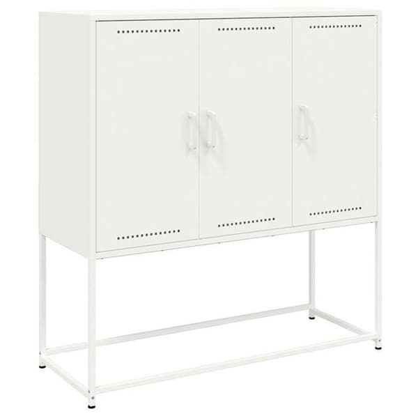 Maison Exclusive - Hvid buffet 100,5x39x107 cm stål