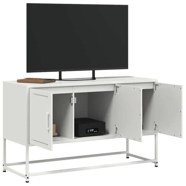 Maison Exclusive - TV-möbel vit 100,5x39x60,5 cm stål