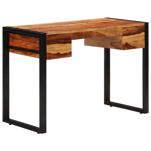 Maison Exclusive - Kontor med 2 lådor 110x50x77 cm Solid Seshamträ