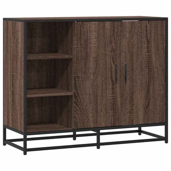 Maison Exclusive - Buffé ek brun 92x35x76 cm Ingenjörsträ
