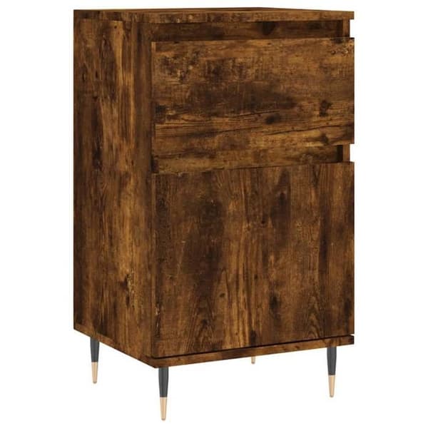 Maison Exclusive - Bufféer 2 st rökt ek 40x35x70 cm ingenjörsträ