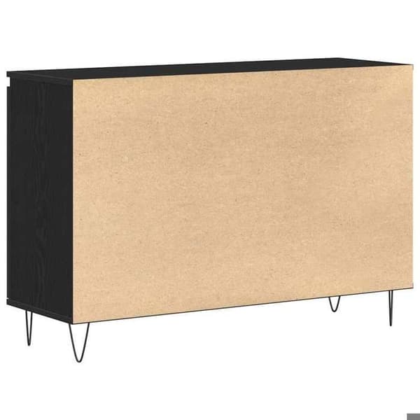 Maison Exclusive - Buffet Sort egetræ 101,5 x 35 x 70 cm Ingeniørtræ svart ek