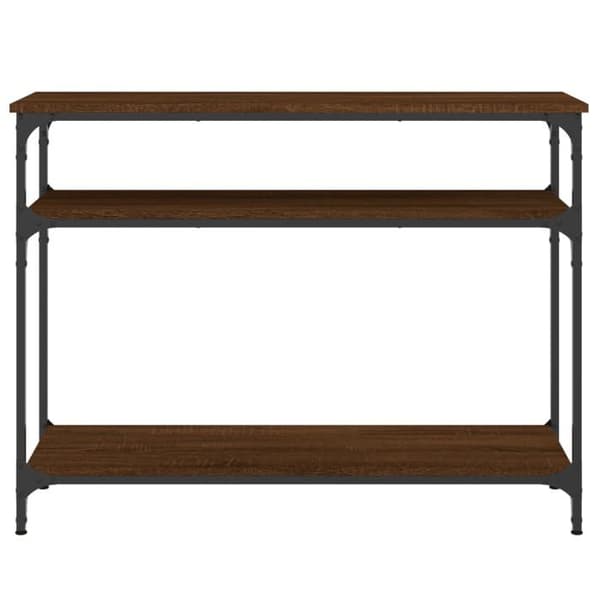 Maison Exclusive - Konsolbord i brunt egetræ 100x29x75 cm i ingeniørtræ