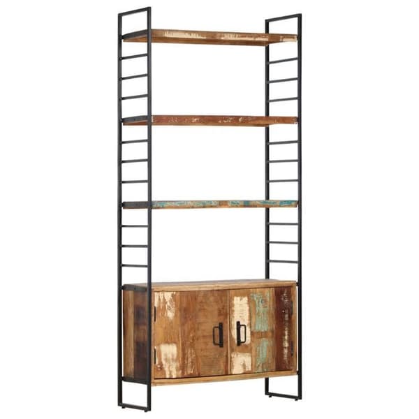 Maison Exclusive - Bibliotek 4 niveauer 80x30x180 cm Solid genbrugs træ