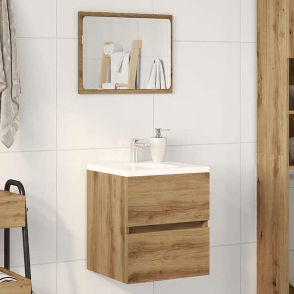 Maison Exclusive - Badeværelsesmøbel under vask i massivt egetræ 41 x 38,5 x 45 cm ingeniørtræ