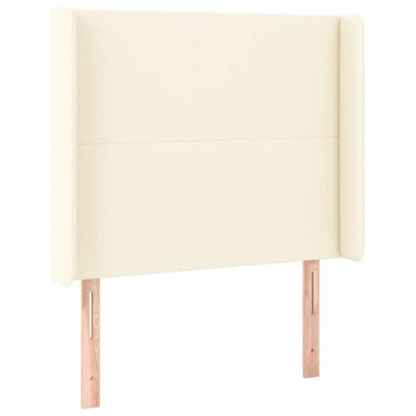 Maison Exclusive - LED Hovedgærde Creme 93x16x118/128 cm Simililæder