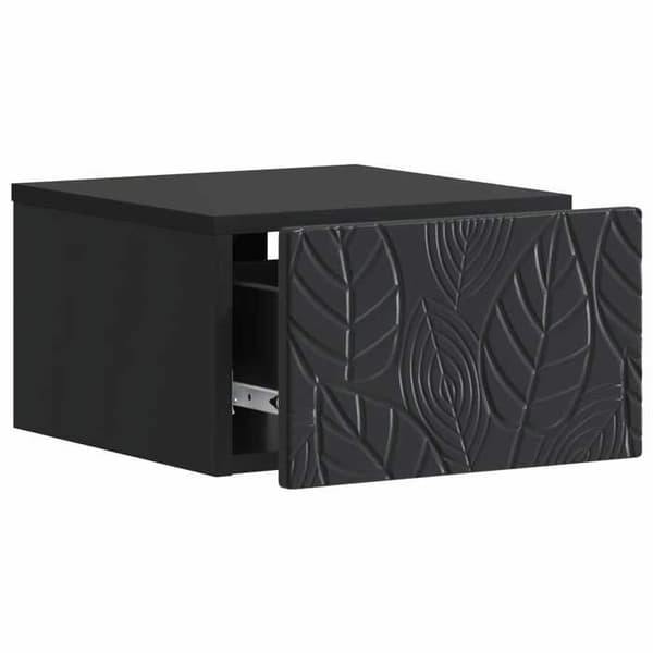 Maison Exclusive - Væghængt sidebord Sort 34,5 x 33 x 20 cm Ingeniørtræ